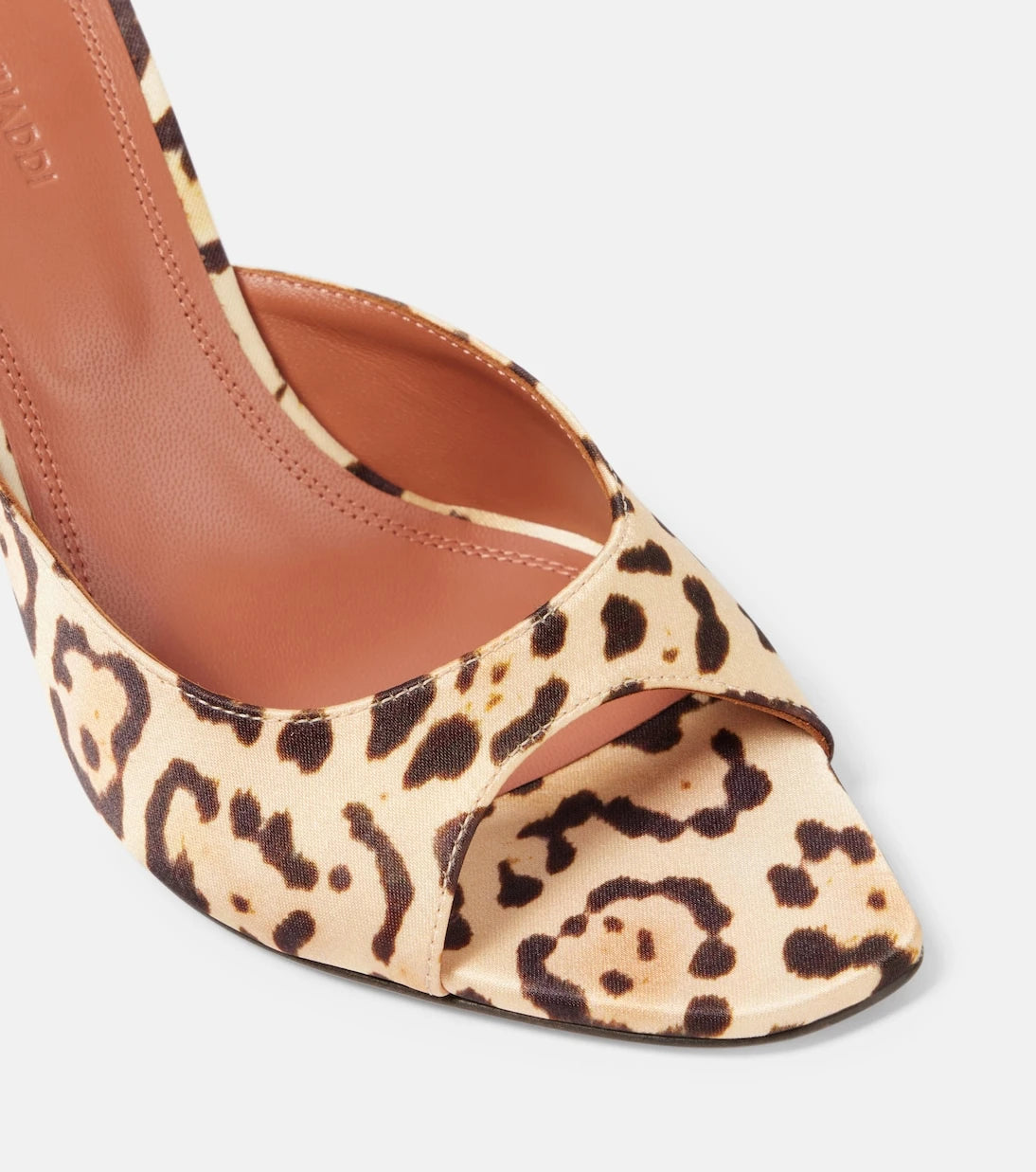 Amina Muaddi - Alexa 95 leopard-print satin mules