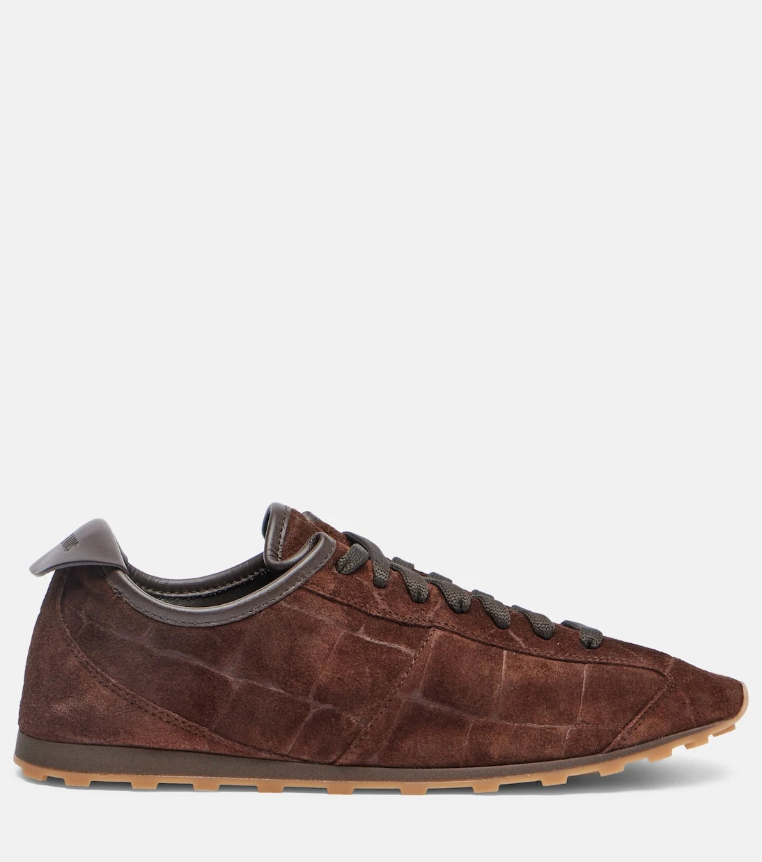 Jacquemus - Tennis croc-effect suede sneakers