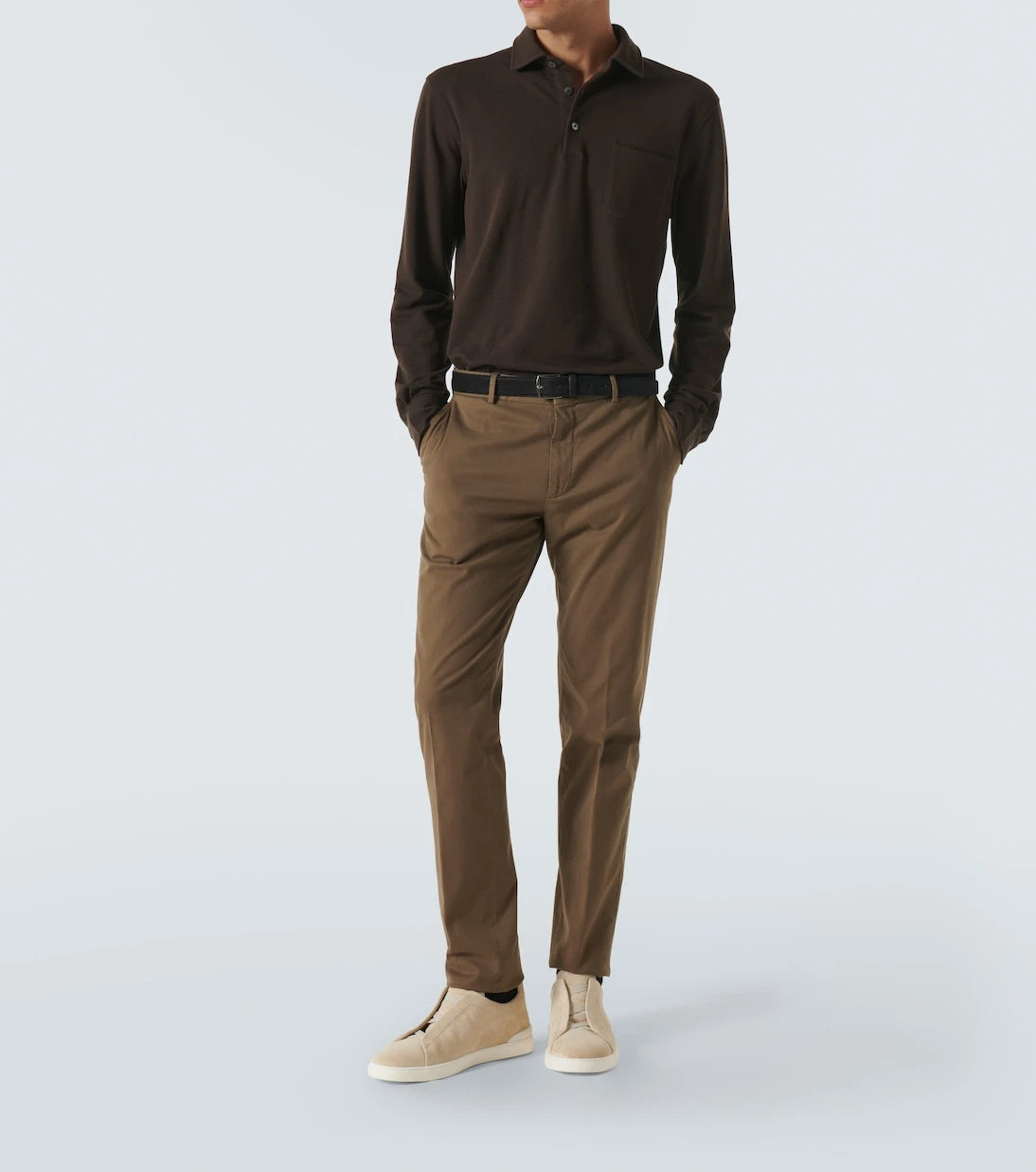 Zegna - سترة بولو من القطن