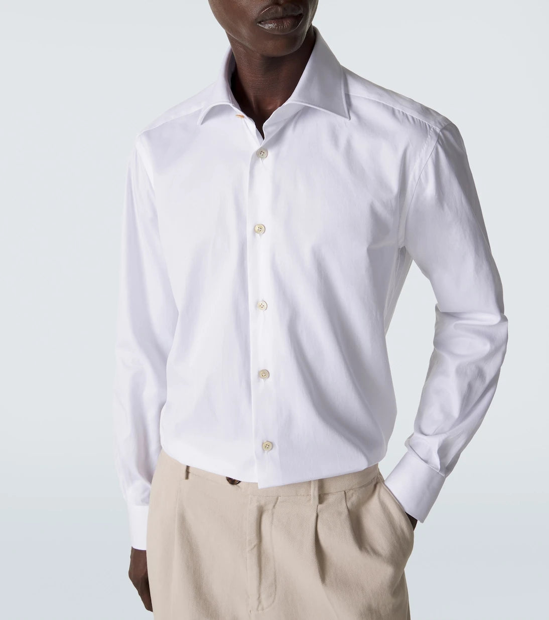Kiton - قميص بوبلين قطني