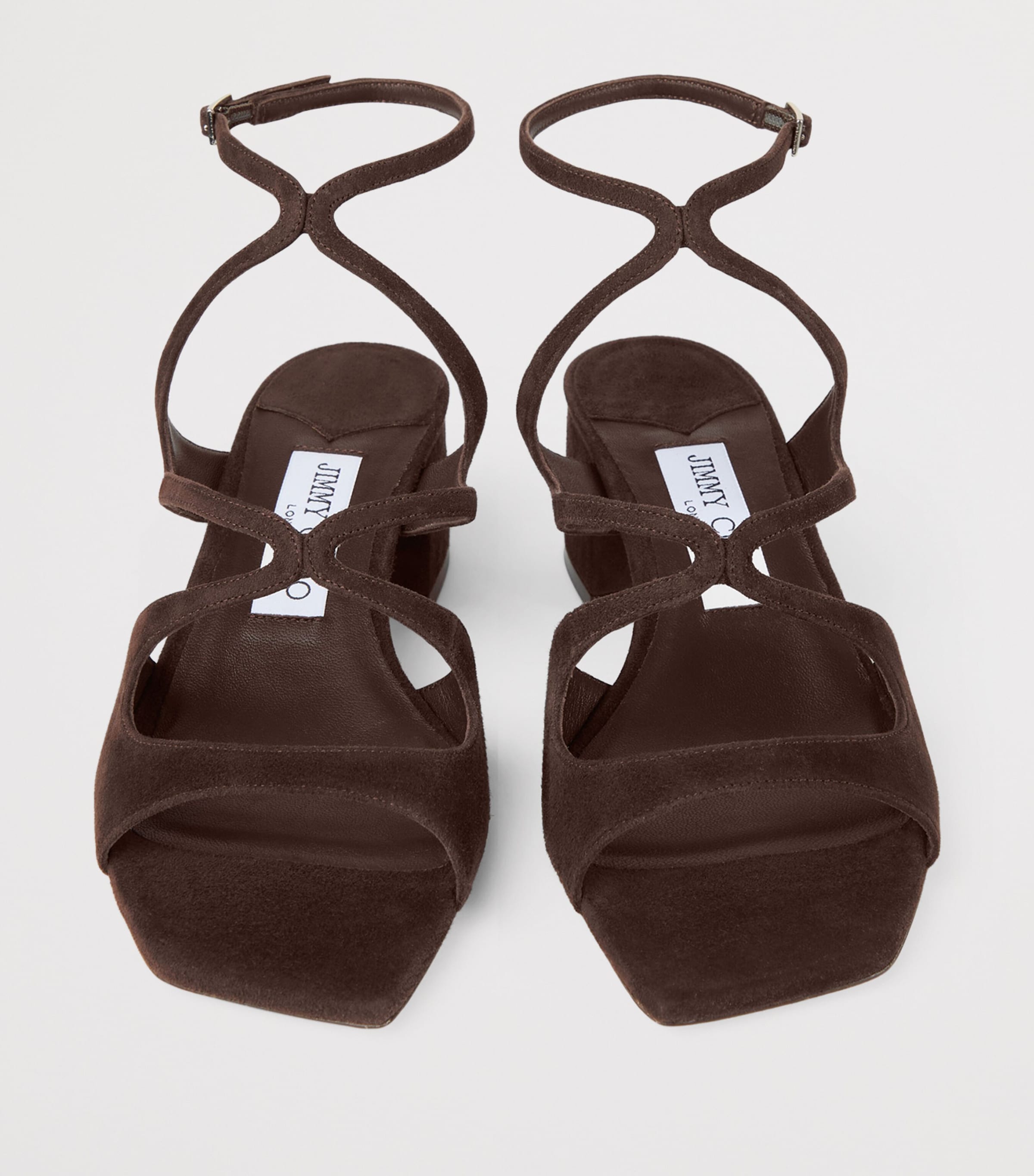 Brown Azilia 45 Suede Heeled Sandals