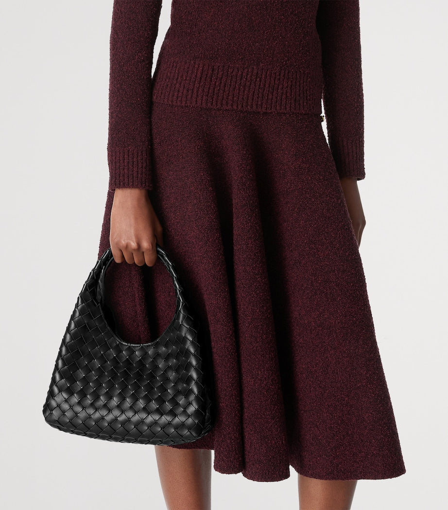 Small Leather Intrecciato Campana Shoulder Bag