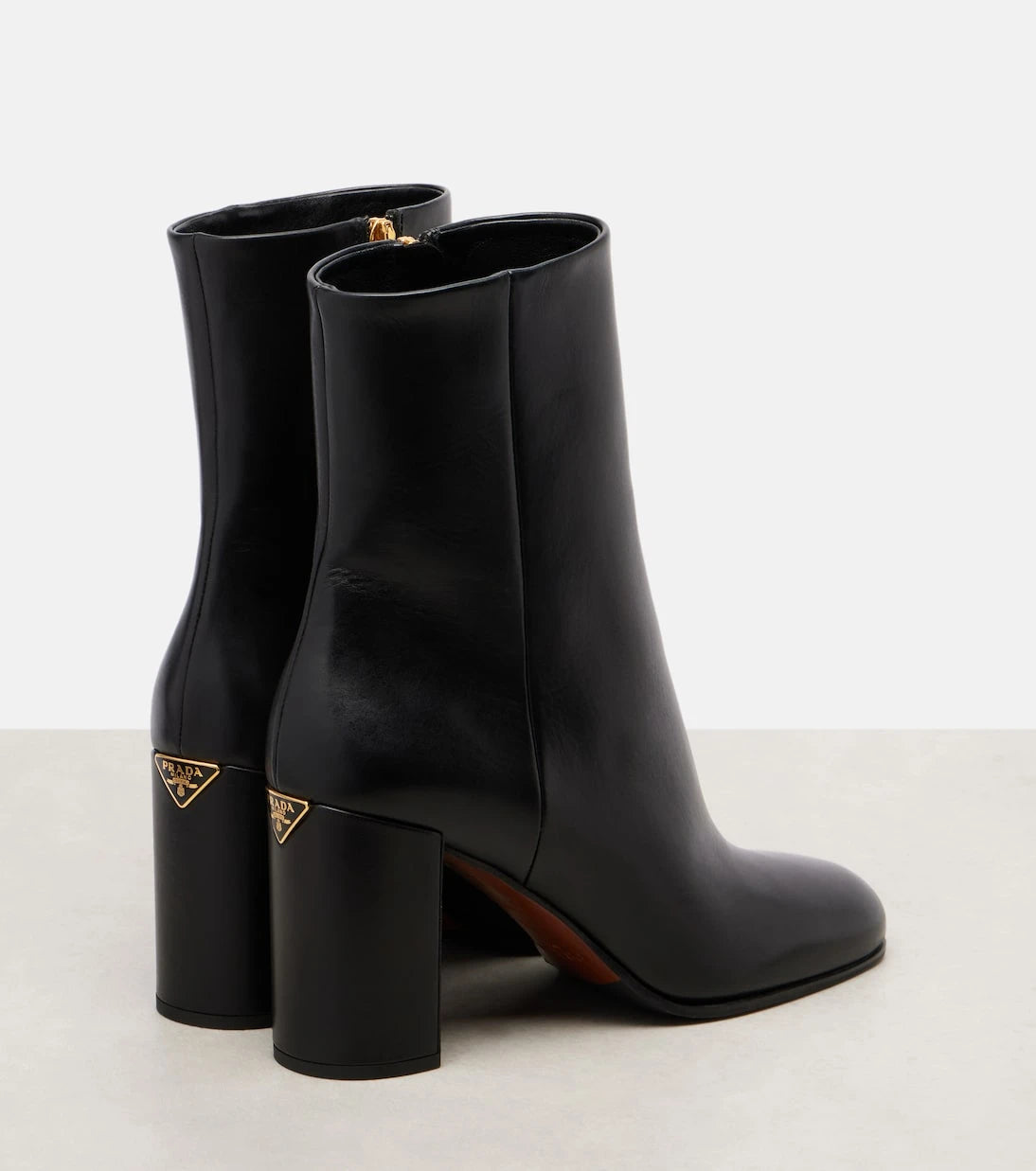 Prada - Logo leather ankle boots