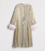 Metallic Feather-Trimmed Chiffon Dress (5-12 Years)