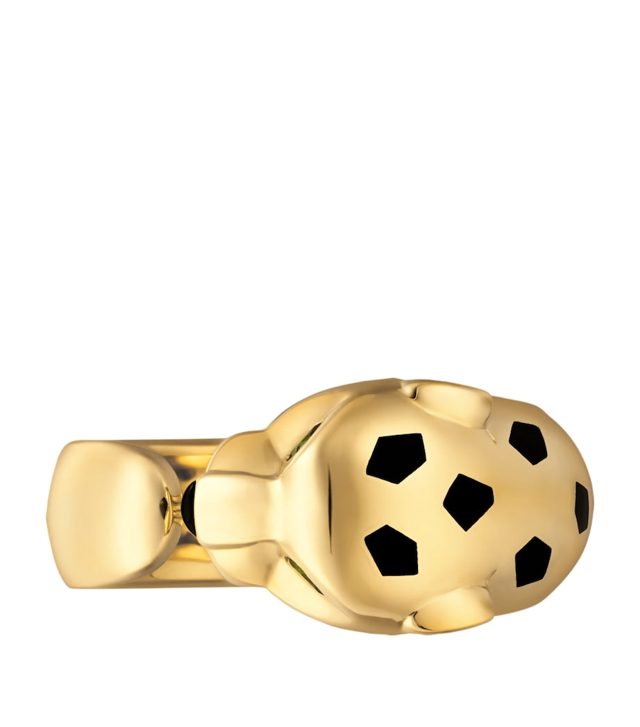 Yellow Gold, Tsavorite and Onyx Panthère de Cartier Ring