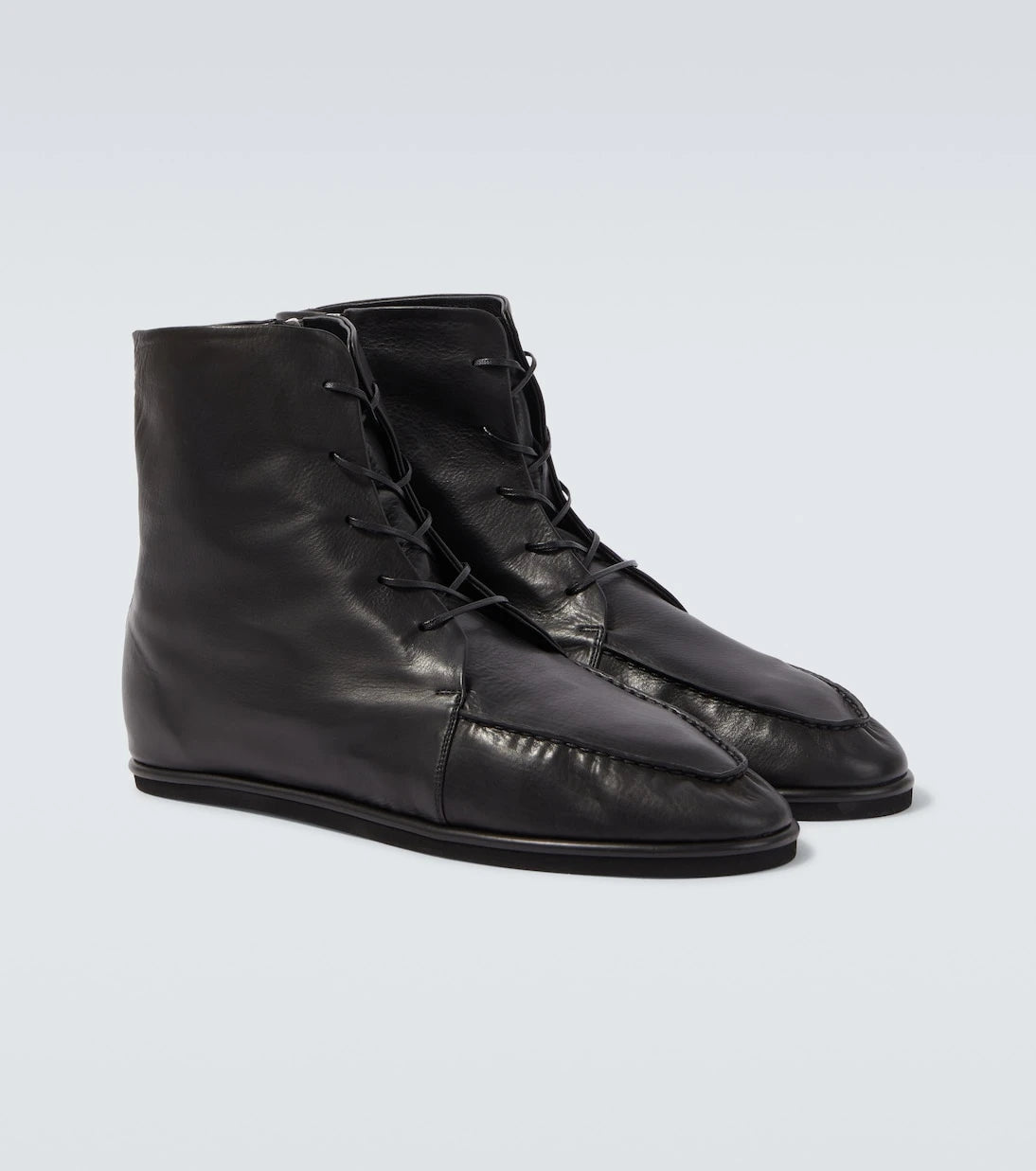 Auralee - Leather Derby boots