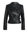 PAIGE Black Foxe Lamb Leather Jacket