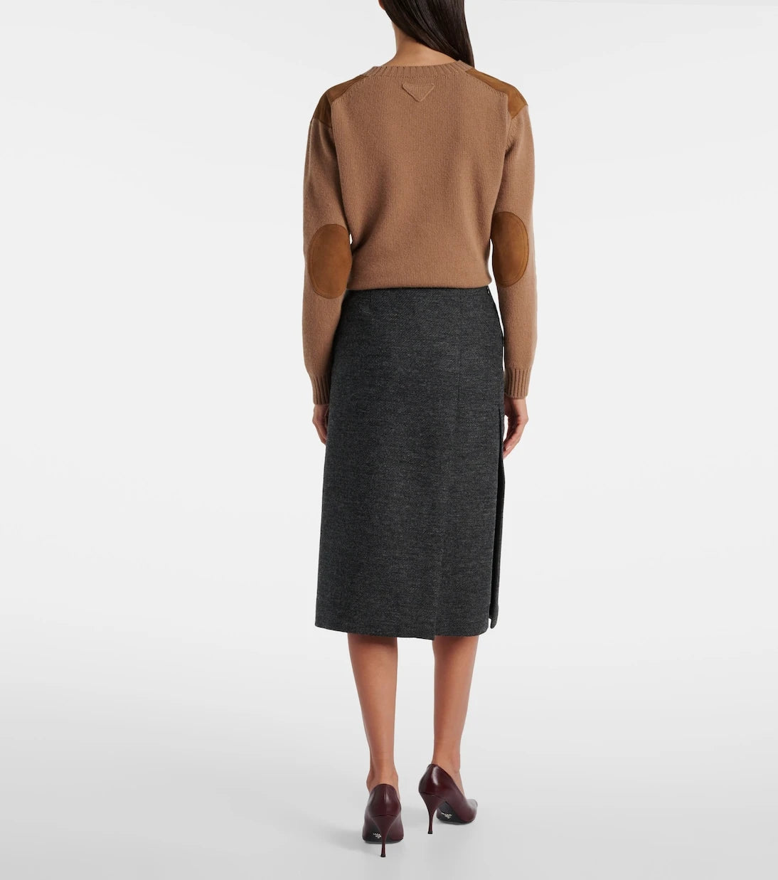 Prada - Virgin wool midi skirt