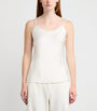 White Silk Cami Top