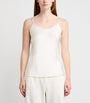 White Silk Cami Top