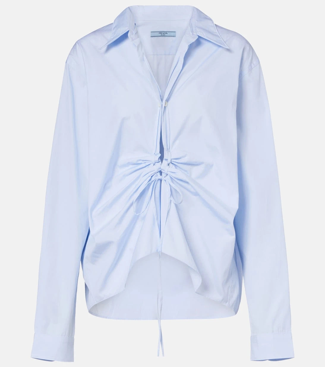 Prada - Gathered cotton shirt