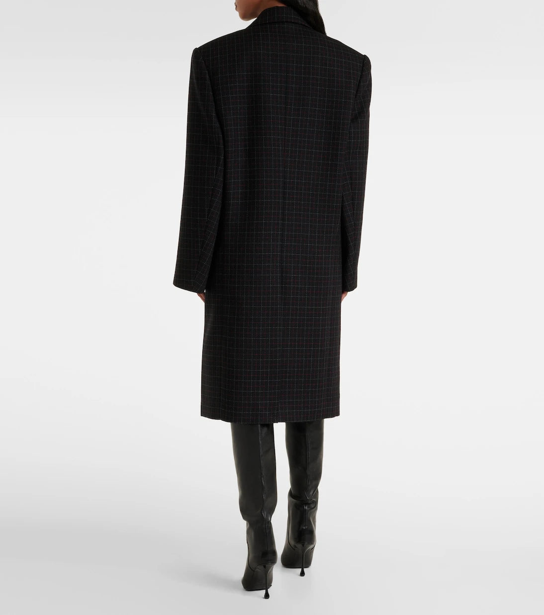 Wardrobe.NYC - معطف صوف بكر فضفاض بنقشة الكاروهات