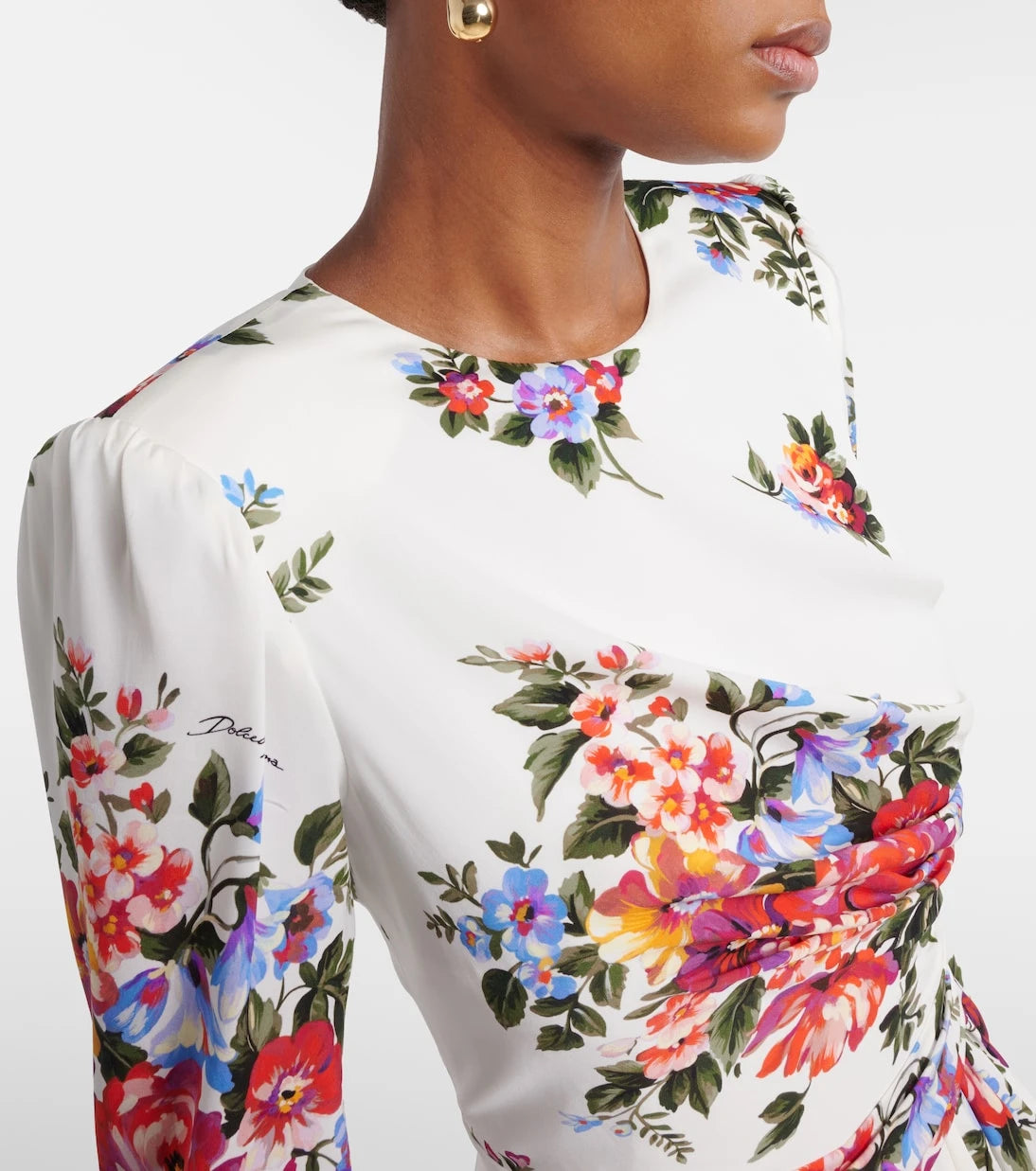 Dolce&Gabbana - Floral silk-blend charmeuse gown