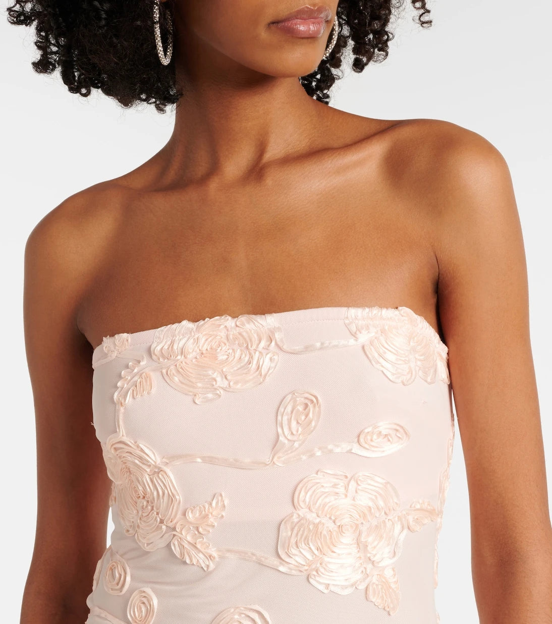 Rotate - Embroidered mesh maxi dress
