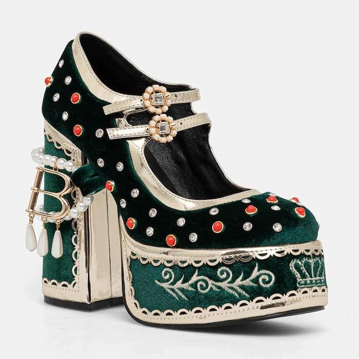 Обувки с дебел ток Koi Footwear