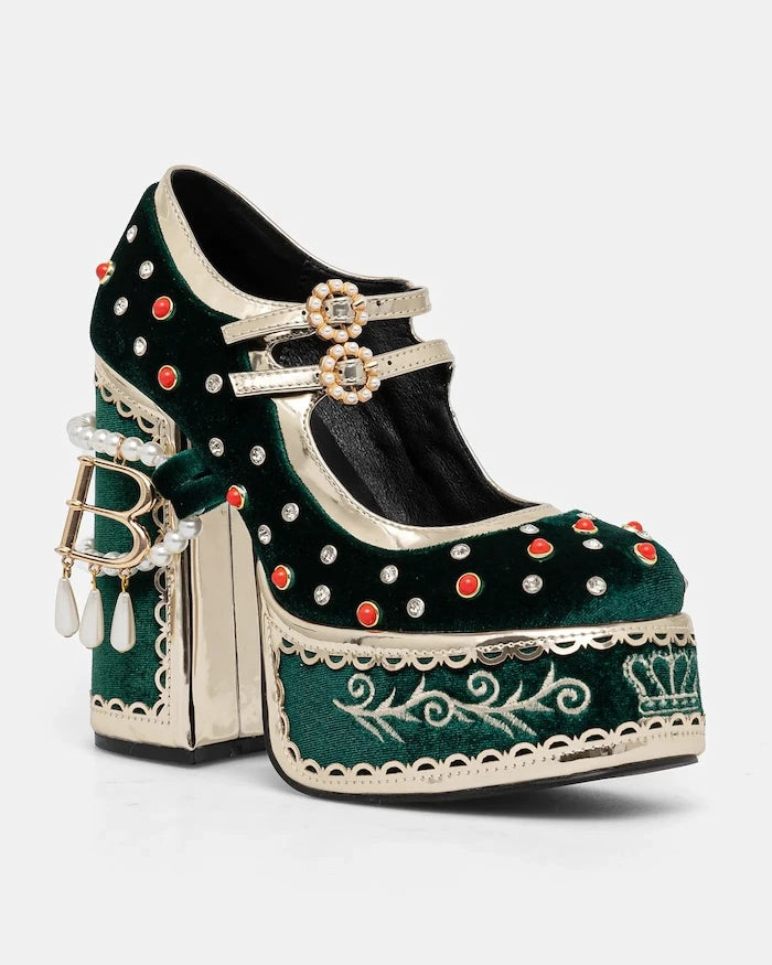 Обувки с дебел ток Koi Footwear