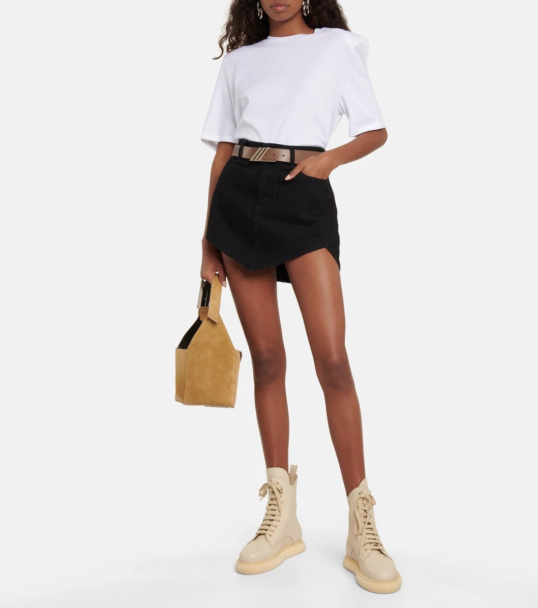The Attico - Selene leather combat boots
