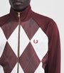 Fred Perry Burgundy Argyle Track Jacket
