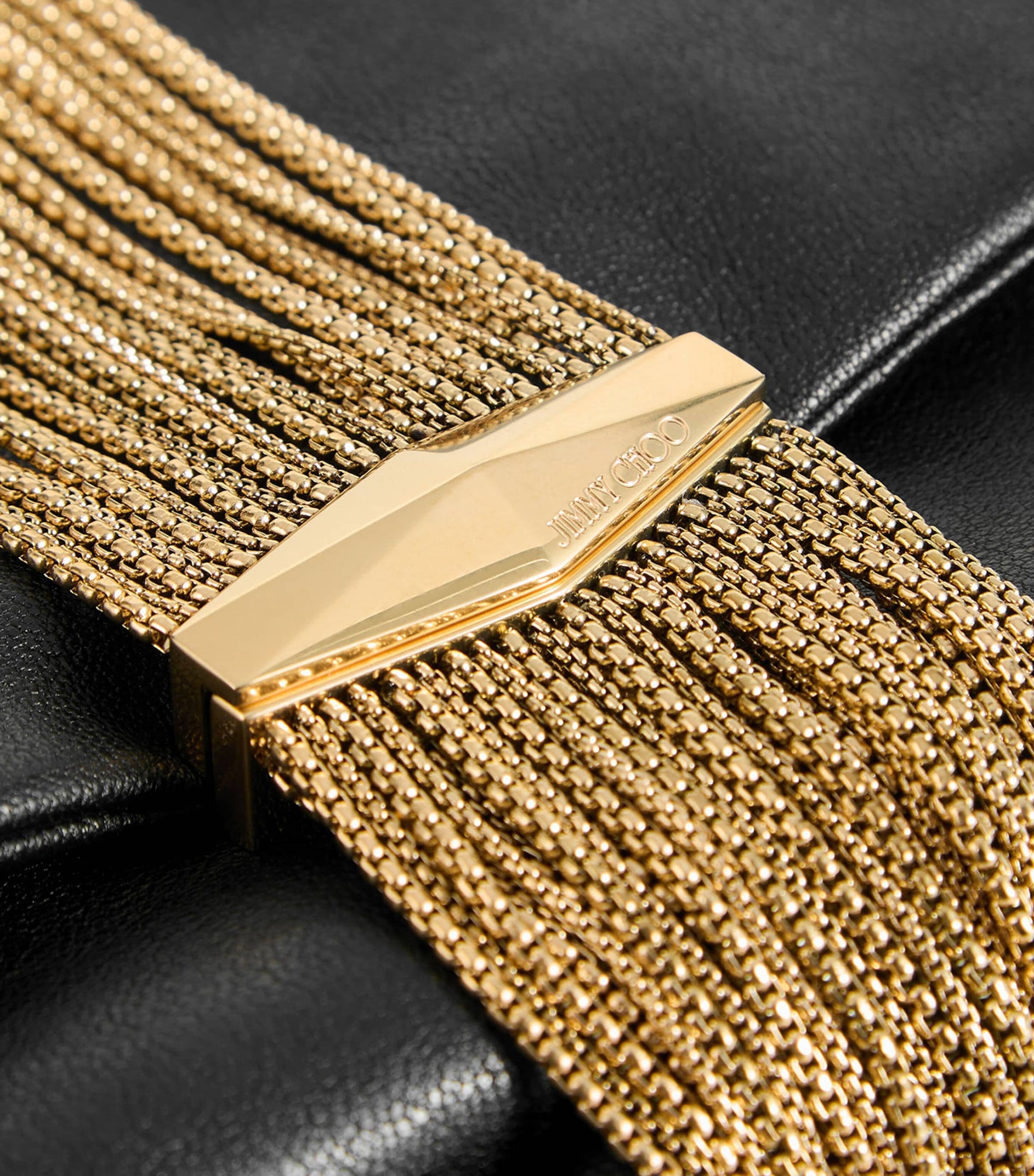 Jimmy Choo Multi Zandra Biker Leather Clutch Bag