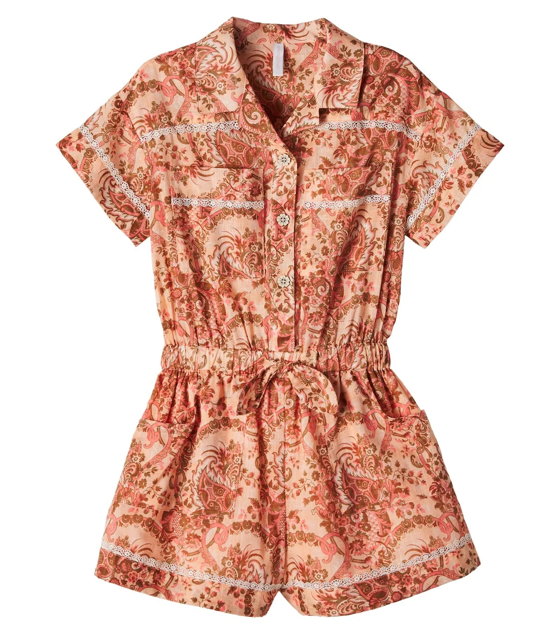 Zimmermann Kids - Aster floral cotton playsuit