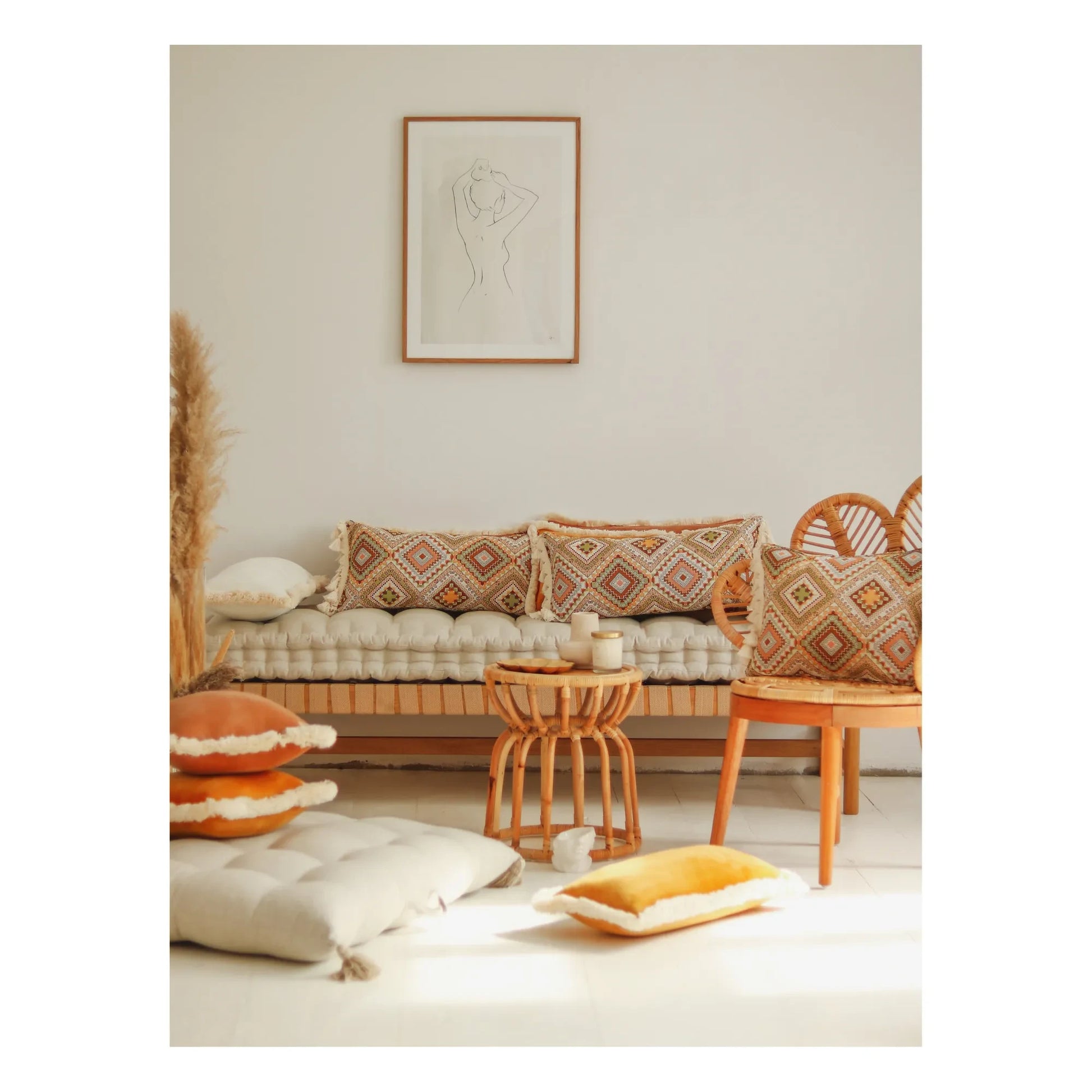 Moi Mili - Boho cushion | Honey