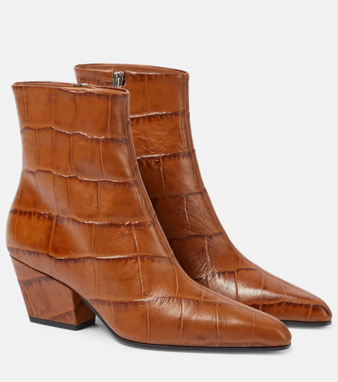Paris Texas - Jane croc-effect leather knee-high boots
