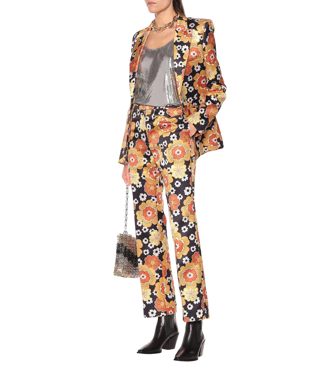 Rabanne - Floral straight pants