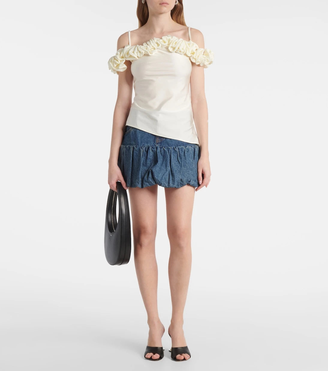 Coperni - Ruffled off-shoulder top