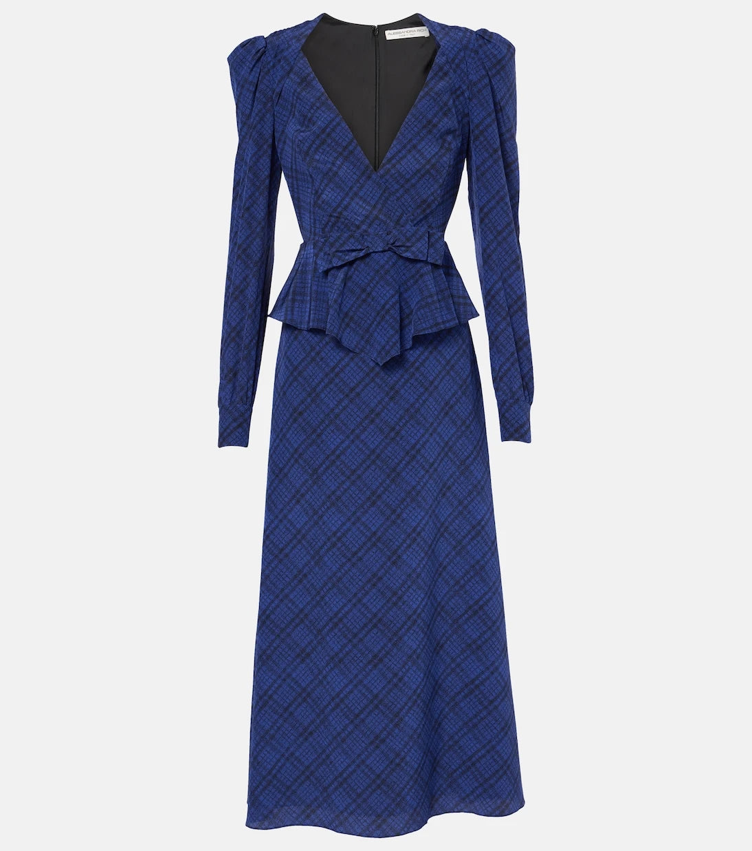 Alessandra Rich - Tartan silk midi dress