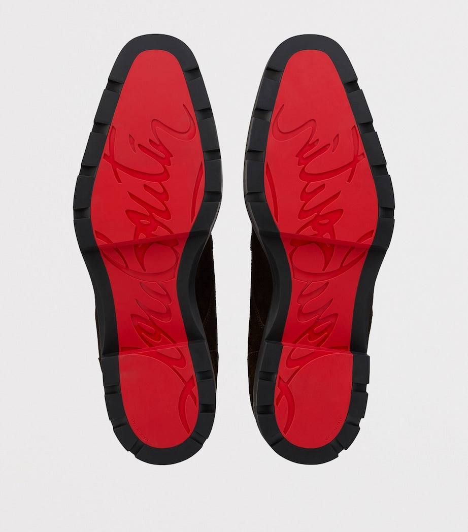 Christian Louboutin Caracolo Lion Suede Boots