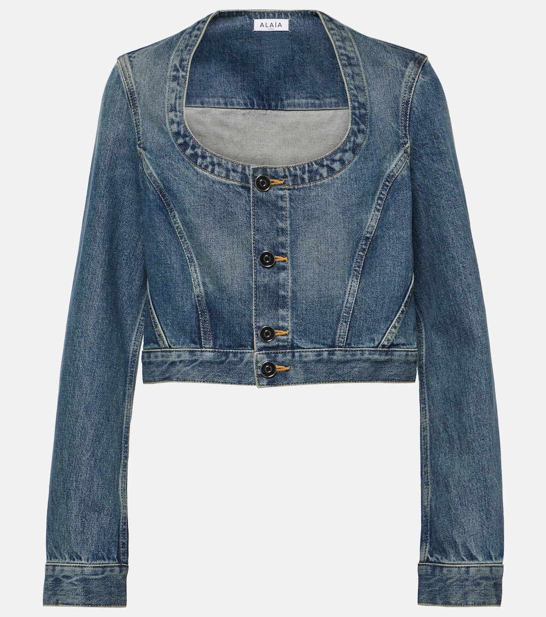 Alaïa - Cropped denim jacket