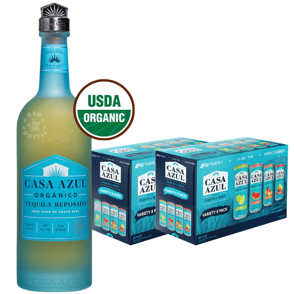 Casa Azul Reposado & 2 Tequila Soda Variety Pack $12 Instant Venmo Rebate