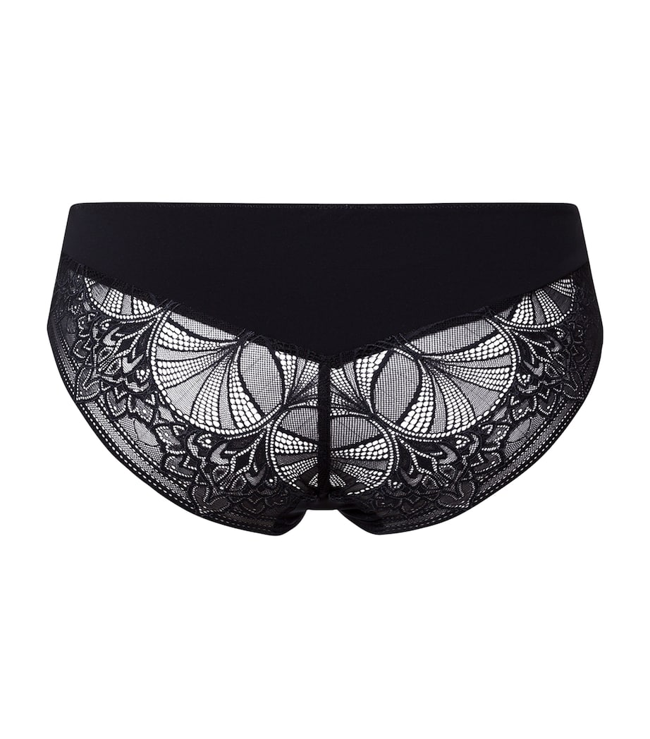 Hanro Black Lace Holly Midi Briefs