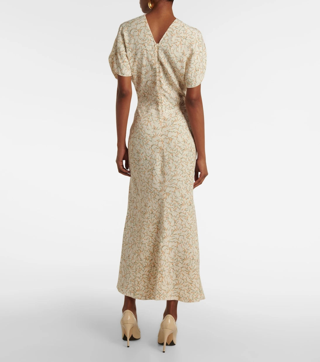Victoria Beckham - Floral gathered midi dress