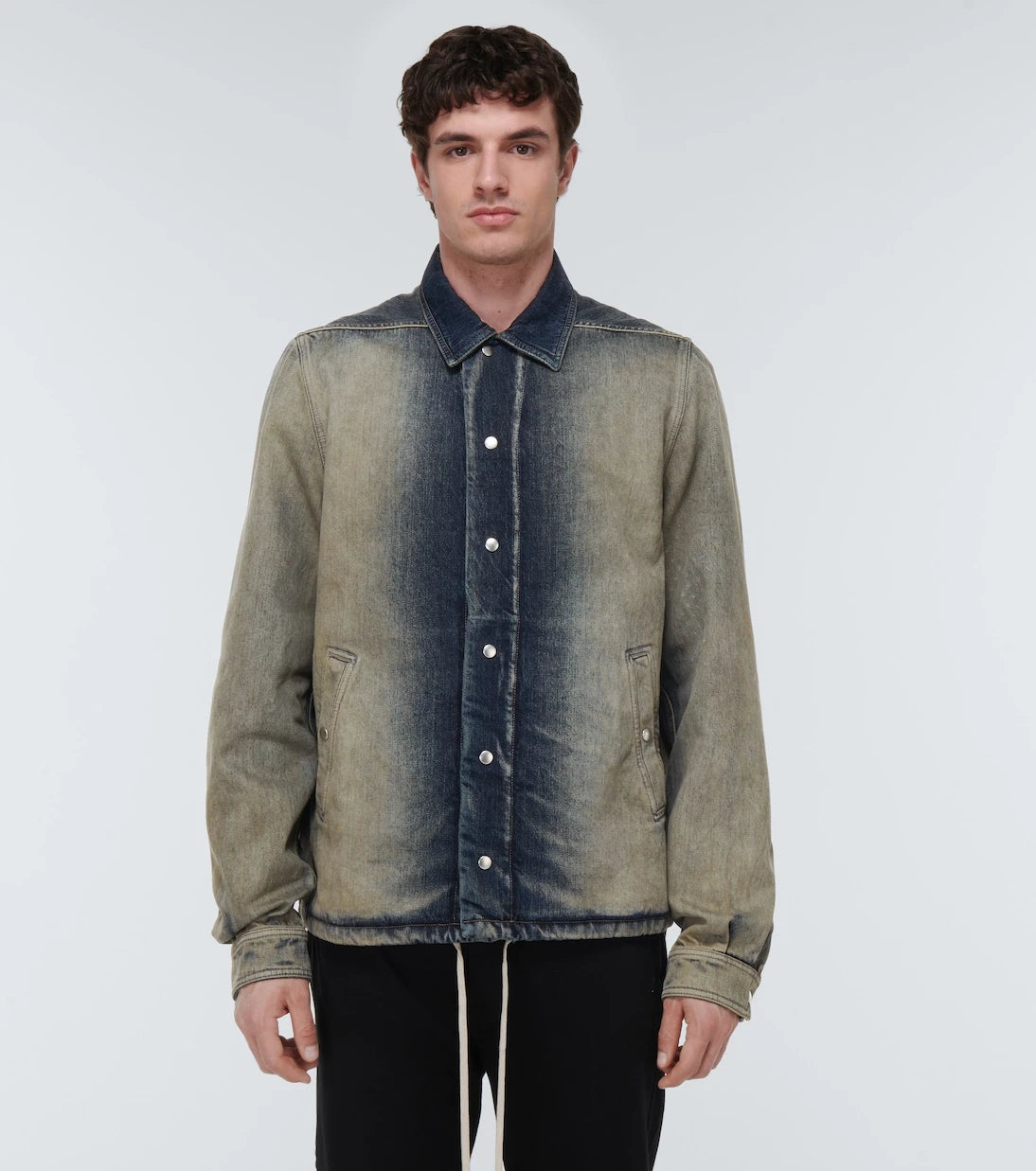 Rick Owens - DRKSHDW faded denim shirt jacket