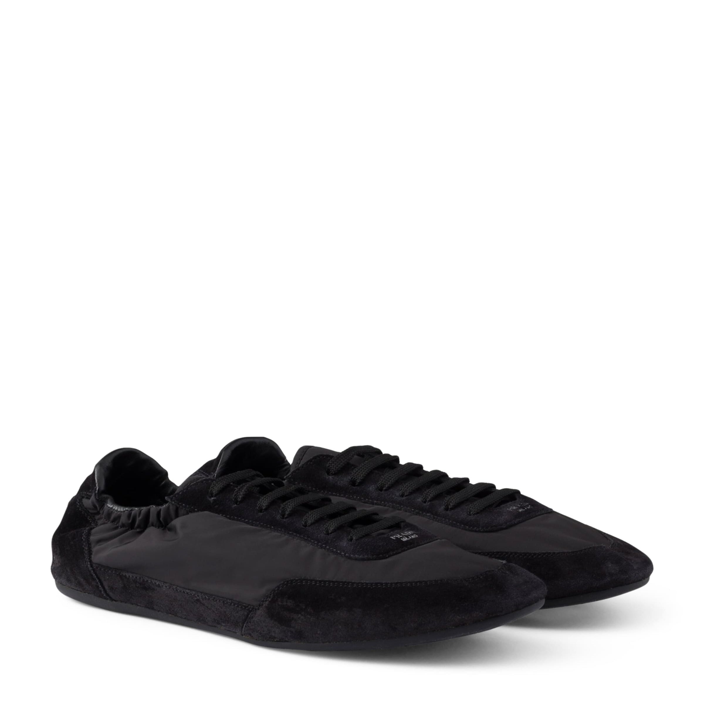 Prada Black Re-Nylon-Suede Sneakers