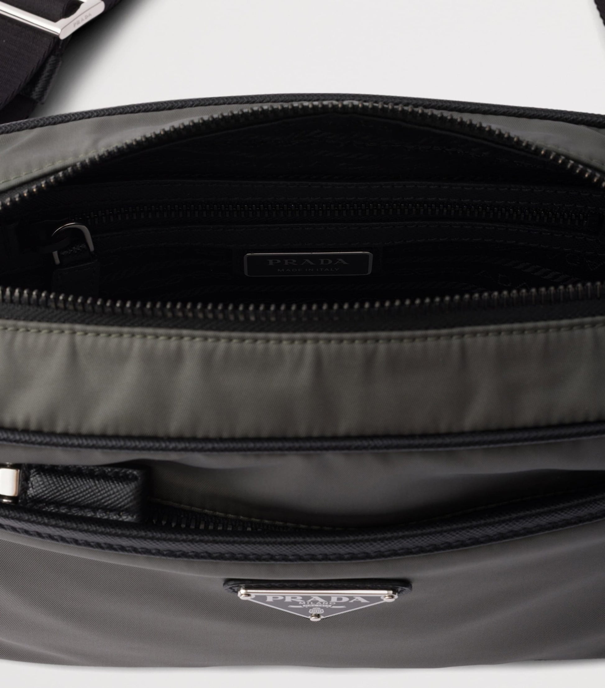 Prada Re-Nylon Saffiano leather-Trim Shoulder Bag