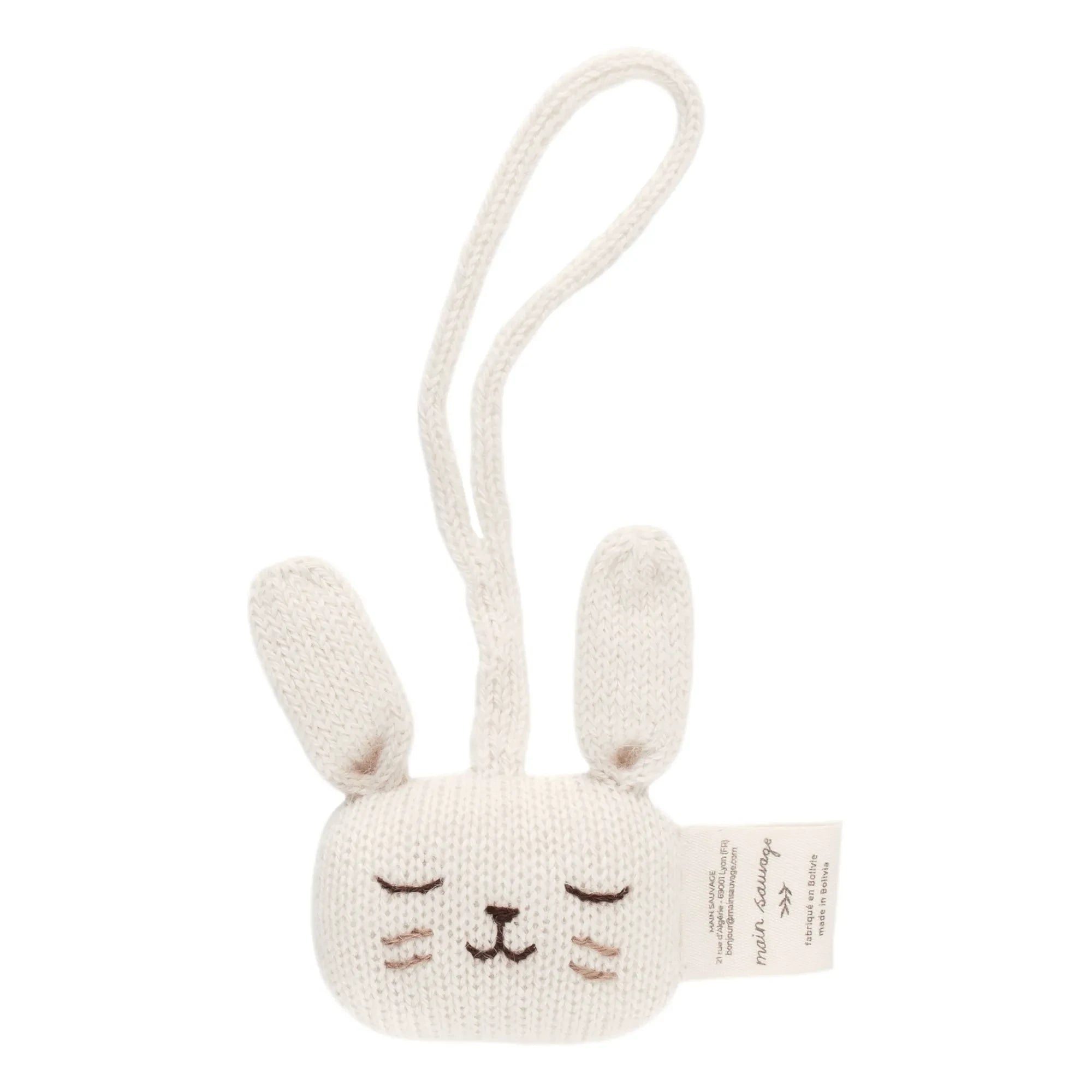 Main Sauvage - Bunny Hanging Toy | Ecru