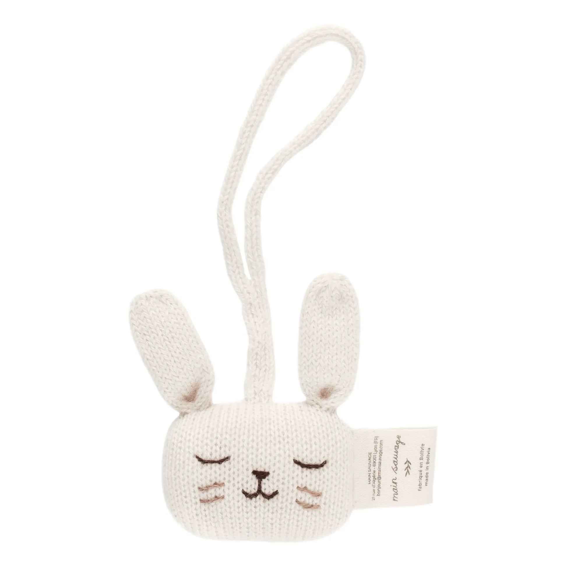 Main Sauvage - Bunny Hanging Toy | Ecru
