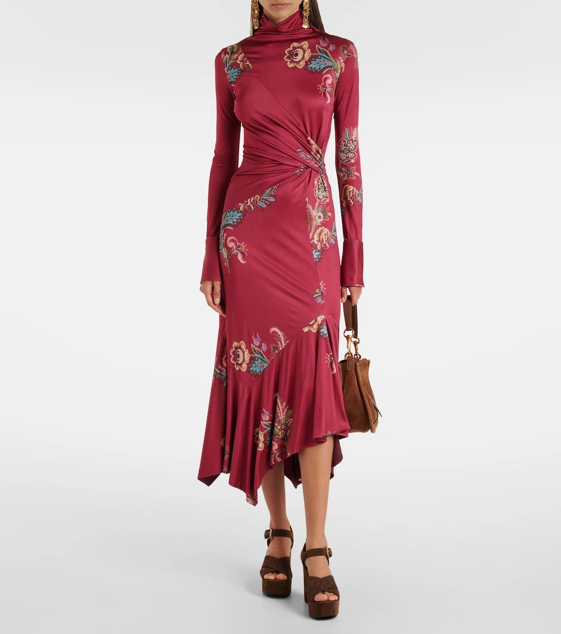 Etro - فستان ميدي مطبوع