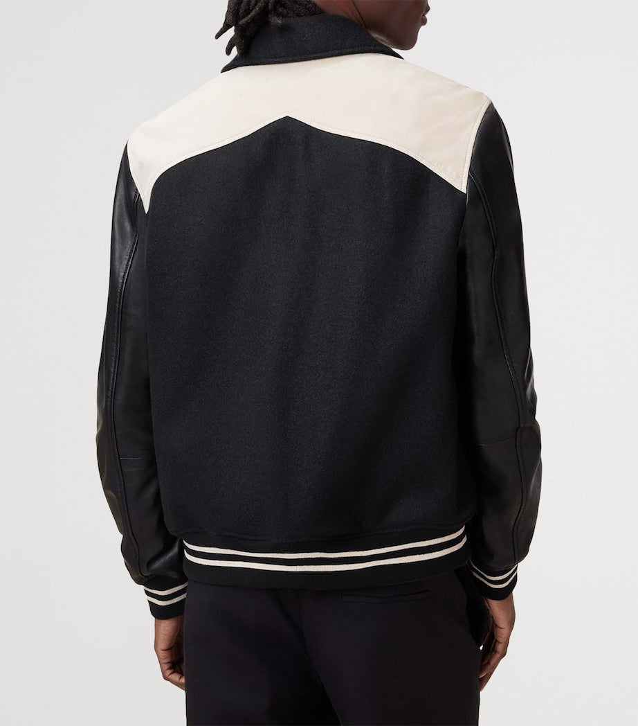 Multi Leather-Trim Endleton Bomber Jacket