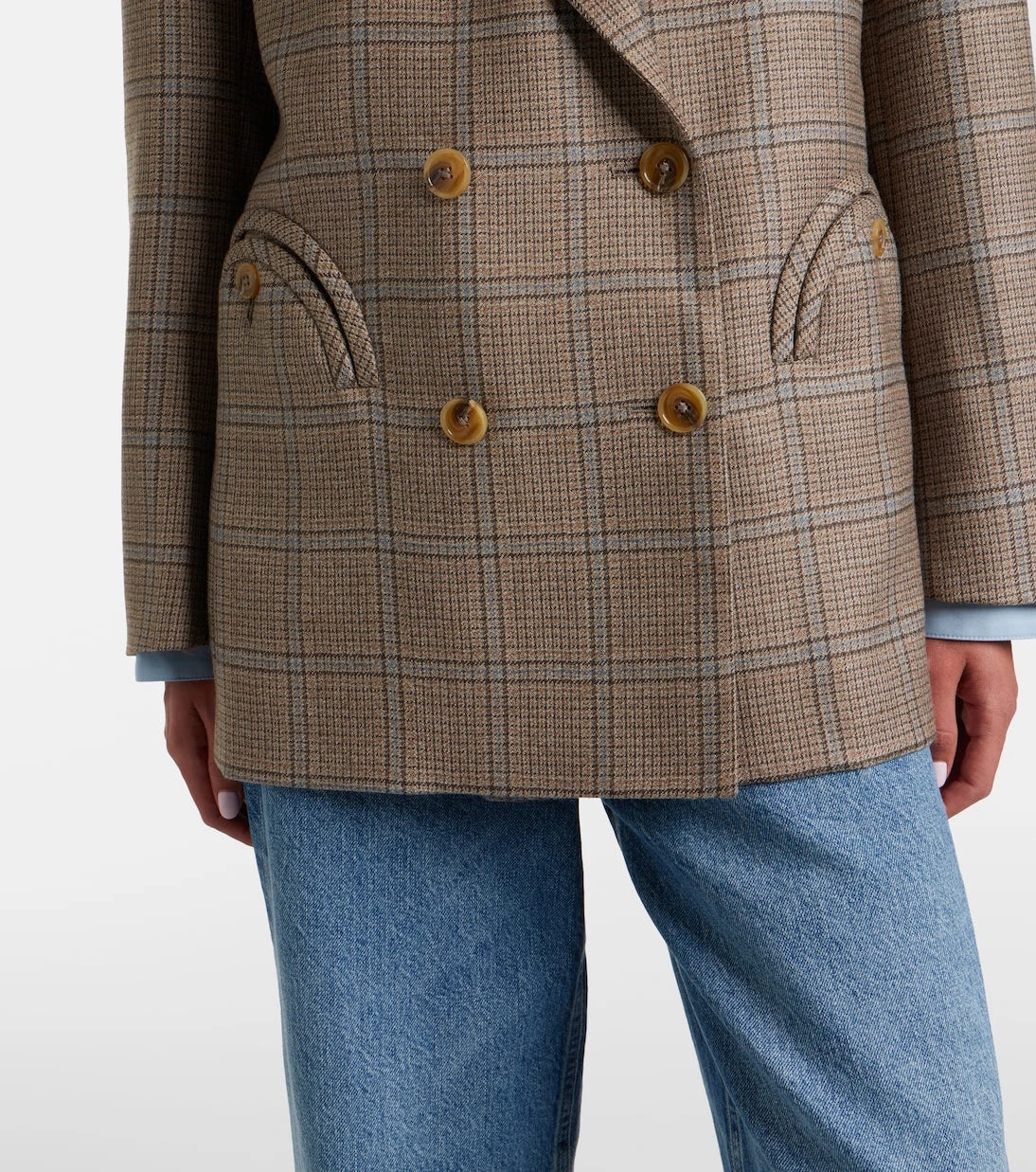 Blazé Milano - Everynight checked double-breasted wool blazer