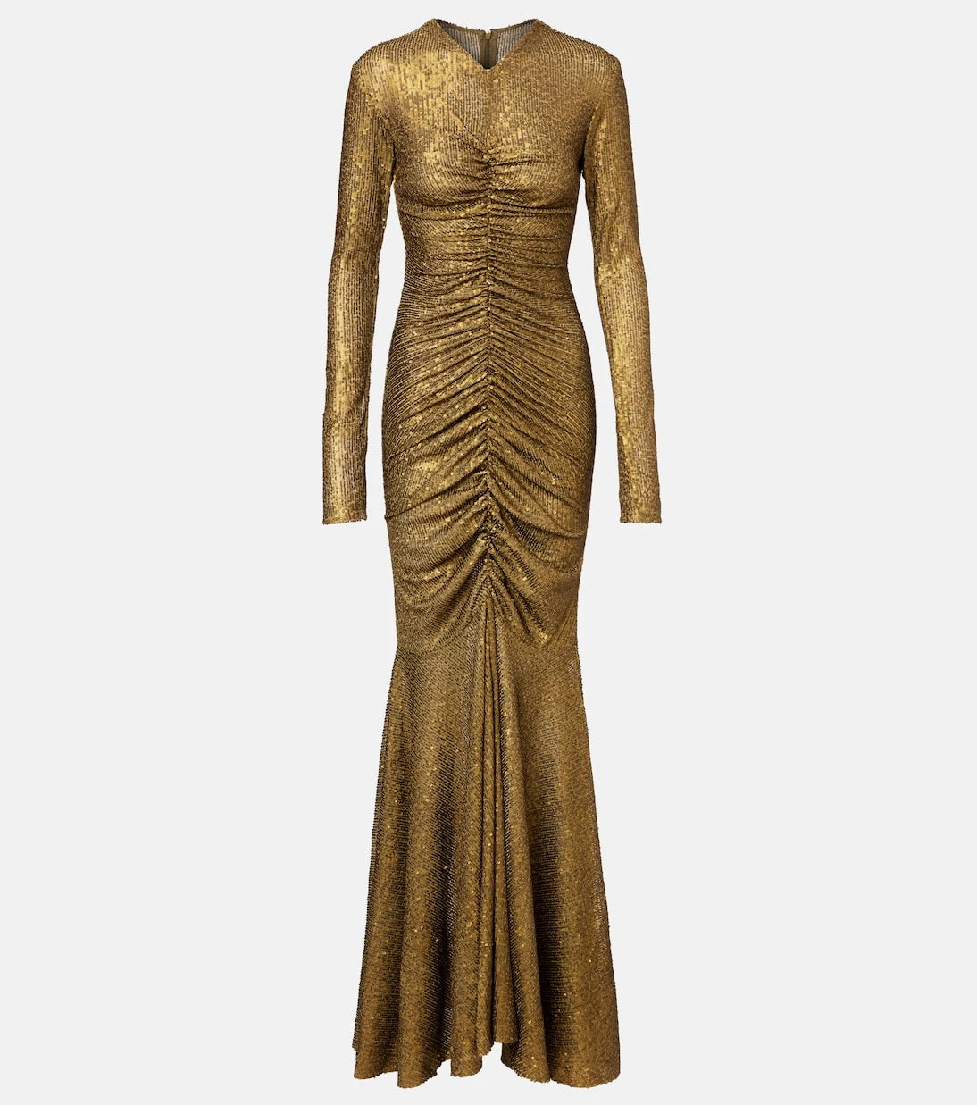 Norma Kamali - Gathered sequined gown