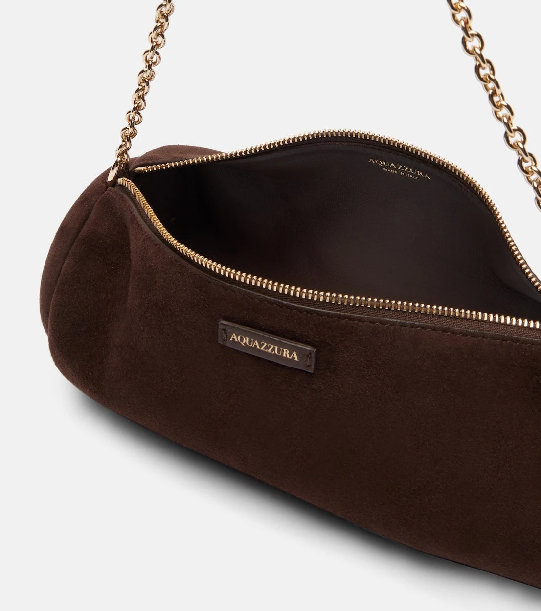 Aquazzura - Hoop Mini suede shoulder bag