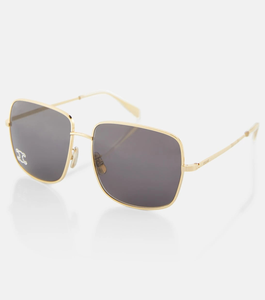 Celine Eyewear - Triomphe Rhinestone 01 oversized sunglasses