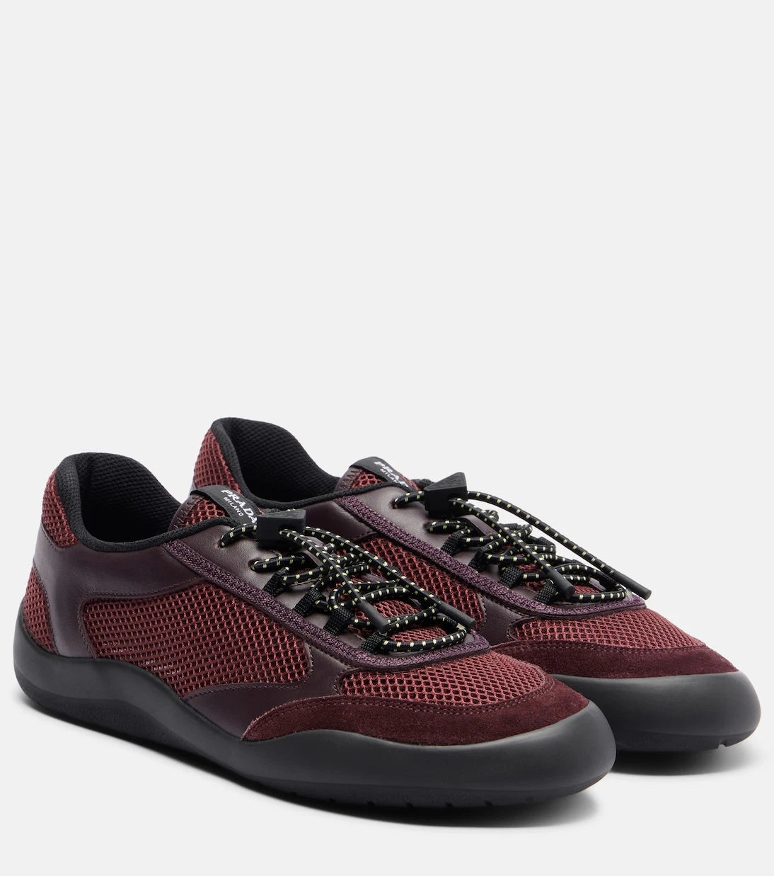 Prada - Speedrock leather-trimmed sneakers