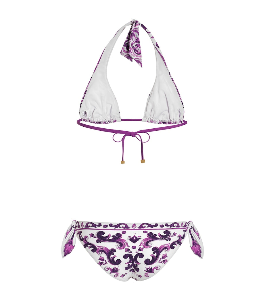 Dolce & Gabbana Multi Majolica Print Bikini