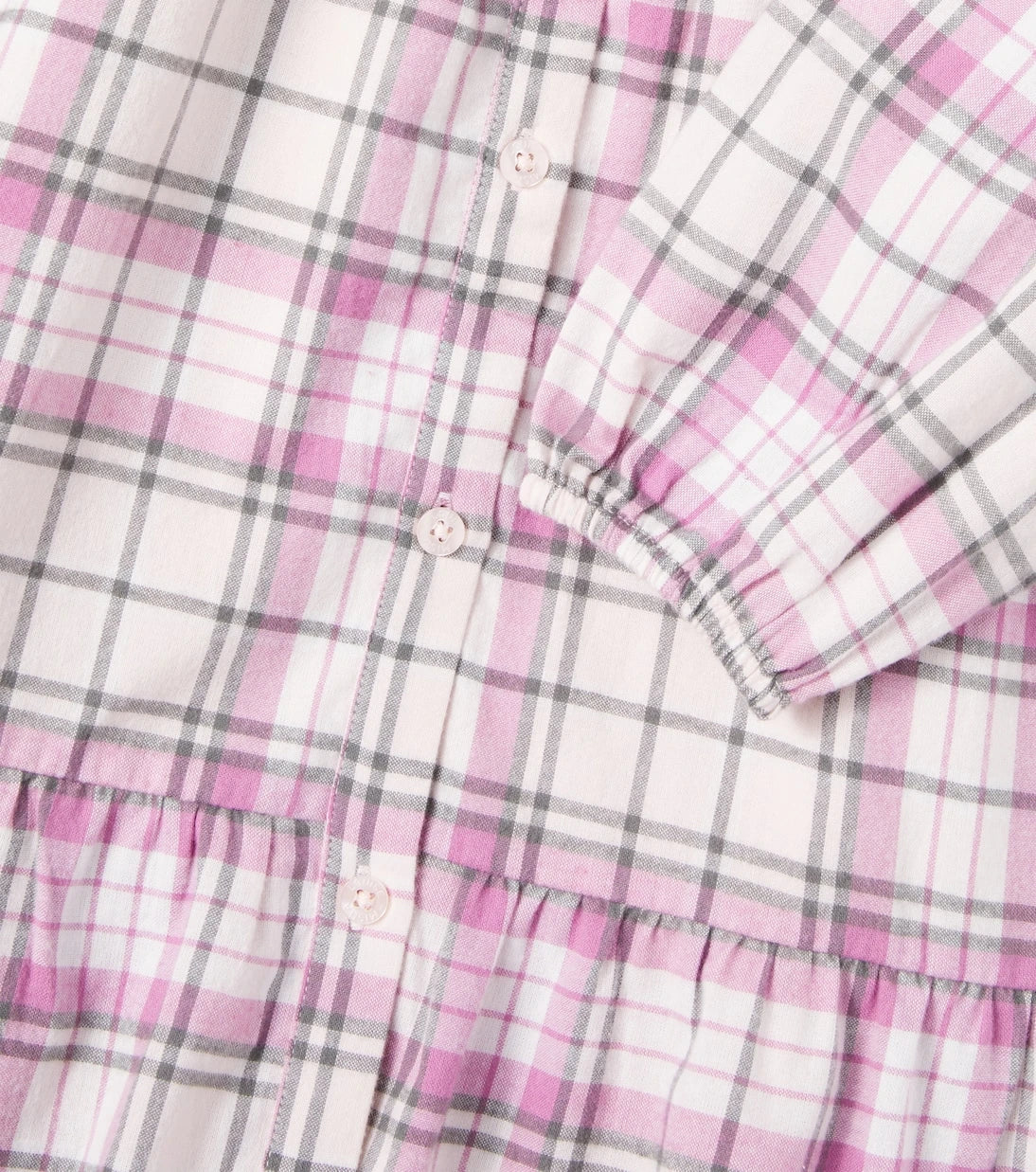 Louise Misha - Plaid shirred cotton dress