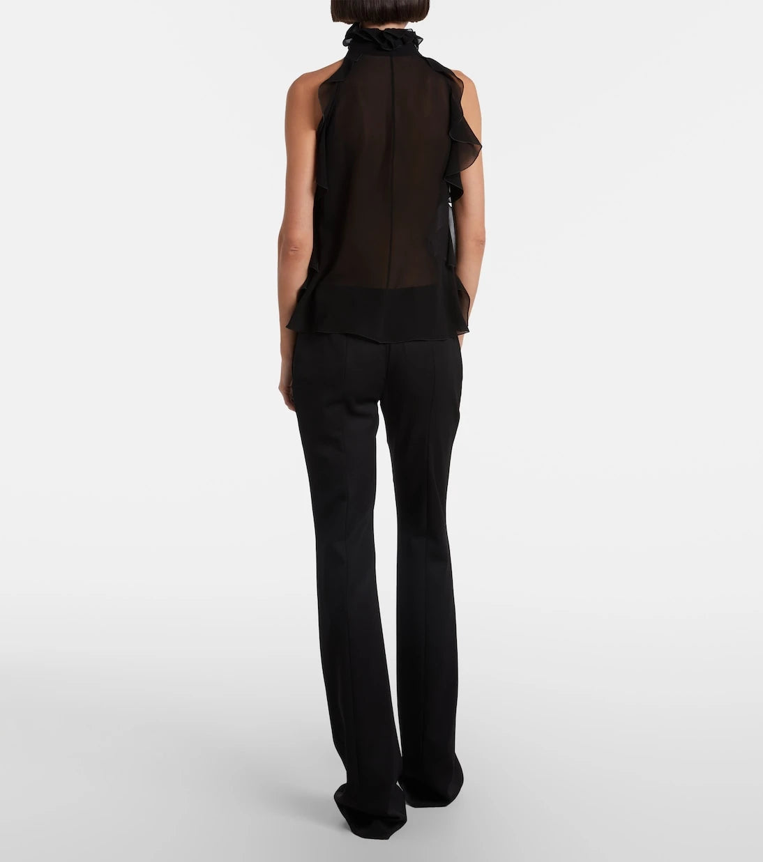 McQueen - Low-rise wool flared pants