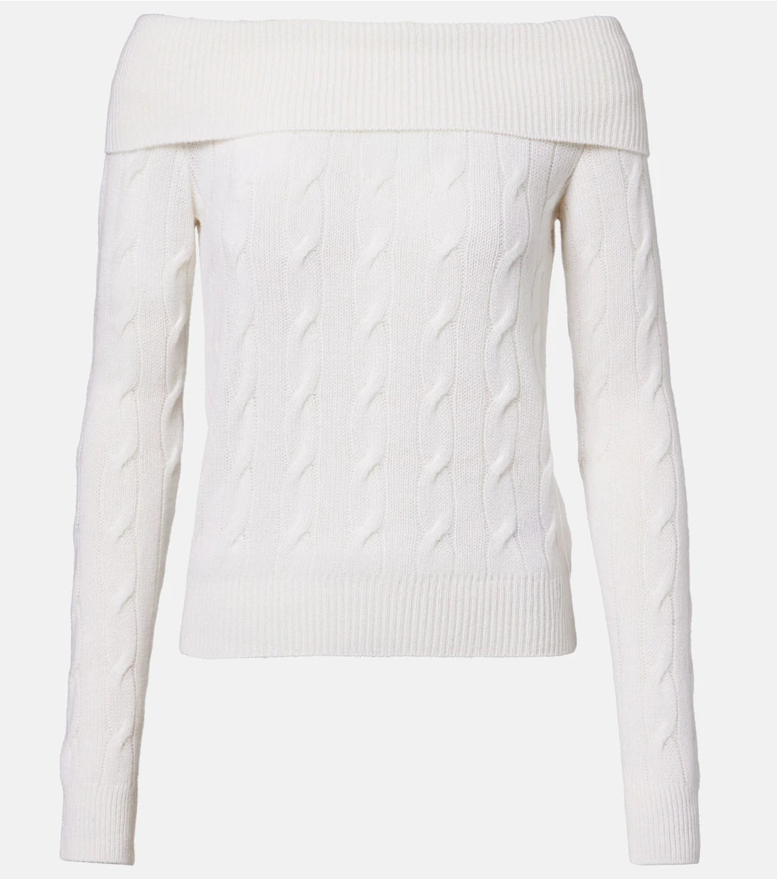 Ralph Lauren Collection - Cable-knit off-shoulder cashmere sweater